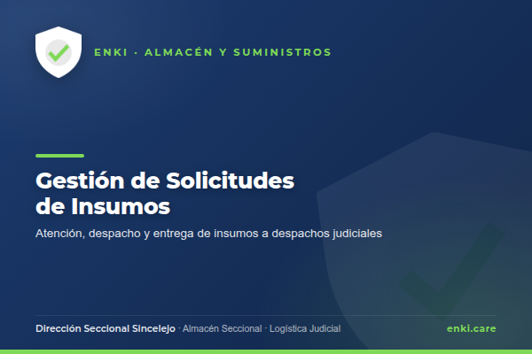 Gestión de una Solicitud de Insumos a Almacén